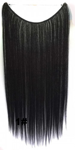 Prodlužování vlasů a účesy - Flip in vlasy - 55 cm dlouhý pás vlasů - odstín 1#