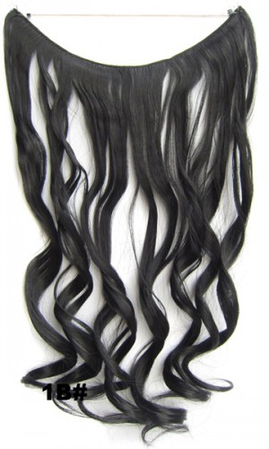 Prodlužování vlasů a účesy - Flip in vlasy - vlnitý pás vlasů 45 cm - odstín 1B