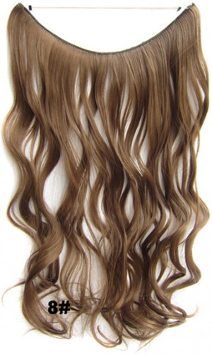 Prodlužování vlasů a účesy - Flip in vlasy - vlnitý pás vlasů 45 cm - odstín 8
