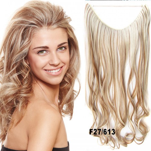 Prodlužování vlasů a účesy - Flip in vlasy - vlnitý pás vlasů 45 cm - odstín F27/613