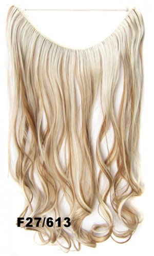 Prodlužování vlasů a účesy - Flip in vlasy - vlnitý pás vlasů 45 cm - odstín F27/613
