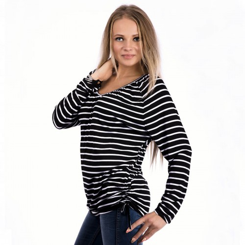 Dámská móda a doplňky - Dámská halenka Black Sailor s proužky