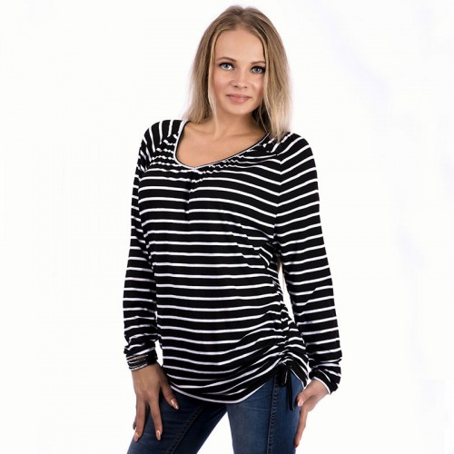 Dámská móda a doplňky - Dámská halenka Black Sailor s proužky