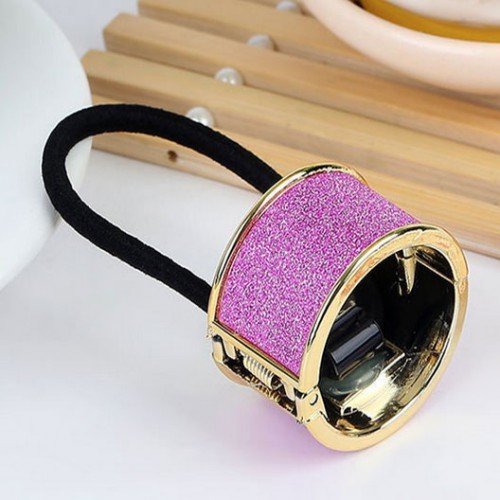 Prodlužování vlasů a účesy - Spona do vlasů, samozavírací obojek Star Dust - fialová