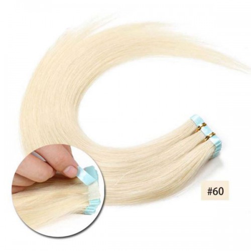 Prodlužování vlasů a účesy - Vlasy k prodloužení TAPE IN - délka 40 cm, odstín 60