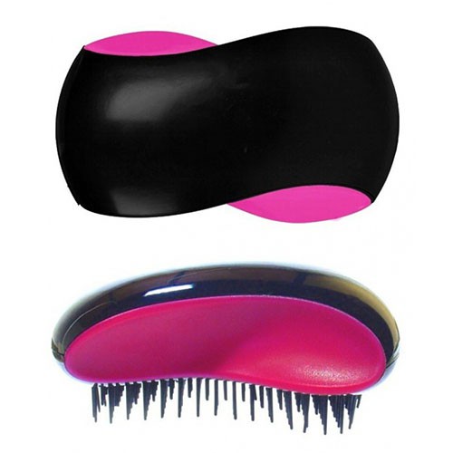 Prodlužování vlasů a účesy - Dtangler rozčesávací kartáč na vlasy Tangle Tamer - Black Pink