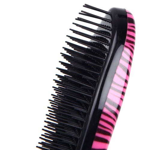 Prodlužování vlasů a účesy - Dtangler rozčesávací kartáč na vlasy - Zebra Pink