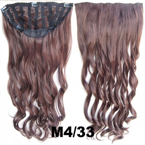 Prodlužování vlasů a účesy - Clip in pás vlasů - Jessica 60 cm vlnitý - odstín M4/33