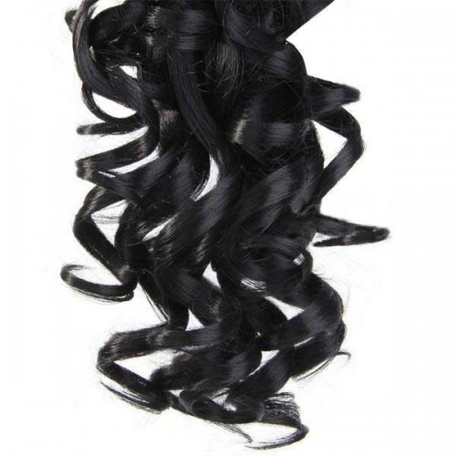 Prodlužování vlasů a účesy - Culík, cop lokýnkový na skřipci 50 cm, odstín 1 - černý