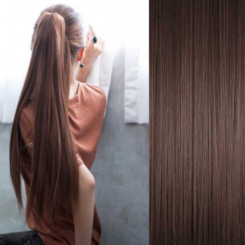 Prodlužování vlasů a účesy - Culík, extra dlouhý rovný cop na skřipci 80 cm
