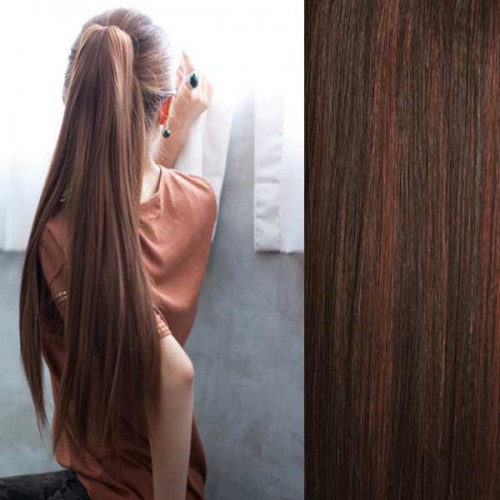 Prodlužování vlasů a účesy - Culík, extra dlouhý rovný cop na skřipci 80 cm