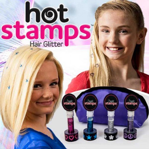 Prodlužování vlasů a účesy - Třpytivá razítka na vlasy Hot Stamps