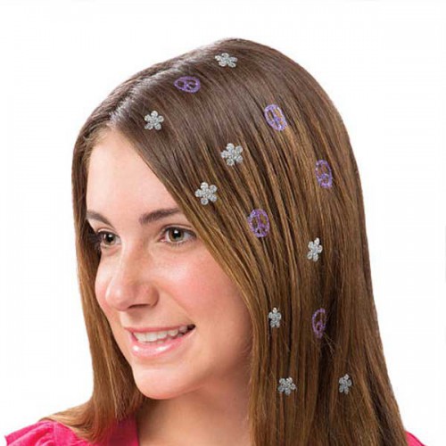 Prodlužování vlasů a účesy - Třpytivá razítka na vlasy Hot Stamps