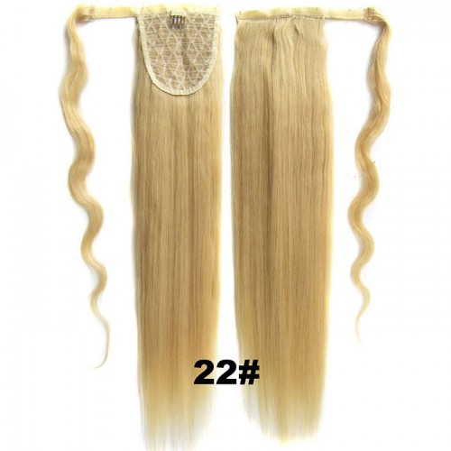 Prodlužování vlasů a účesy - Culík, cop pravé lidské vlasy REMY, 51 cm - odstín 22
