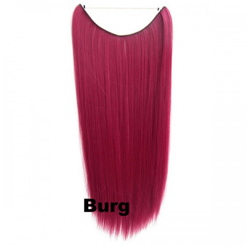 Prodlužování vlasů a účesy - Flip in vlasy - 55 cm dlouhý pás vlasů - odstín BURG