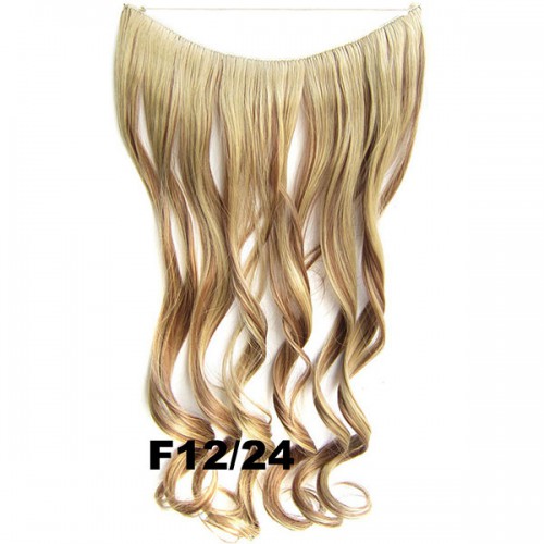 Prodlužování vlasů a účesy - Flip in vlasy - vlnitý pás vlasů 45 cm - odstín F12/24
