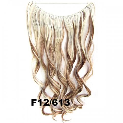 Prodlužování vlasů a účesy - Flip in vlasy - vlnitý pás vlasů 45 cm - odstín F12/613