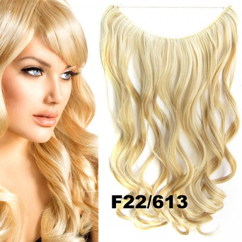 Prodlužování vlasů a účesy - Flip in vlasy - vlnitý pás vlasů 45 cm - odstín F22/613