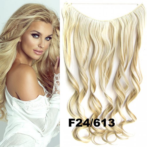 Prodlužování vlasů a účesy - Flip in vlasy - vlnitý pás vlasů 45 cm - odstín F24/613