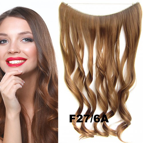 Prodlužování vlasů a účesy - Flip in vlasy - vlnitý pás vlasů 45 cm - odstín F27/6A