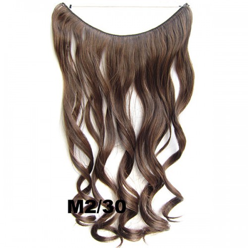 Prodlužování vlasů a účesy - Flip in vlasy - vlnitý pás vlasů 45 cm - odstín M2/30