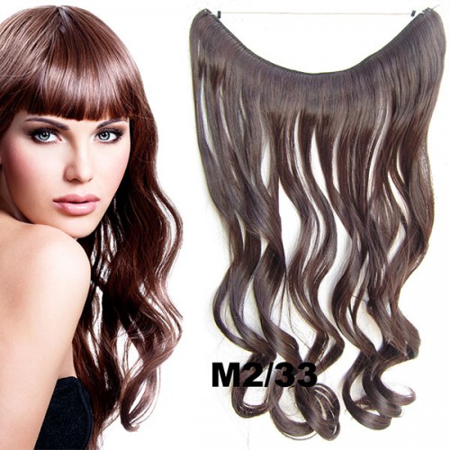 Prodlužování vlasů a účesy - Flip in vlasy - vlnitý pás vlasů 45 cm - odstín M2/33