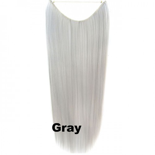 Prodlužování vlasů a účesy - Flip in vlasy - 55 cm dlouhý pás vlasů - odstín GRAY