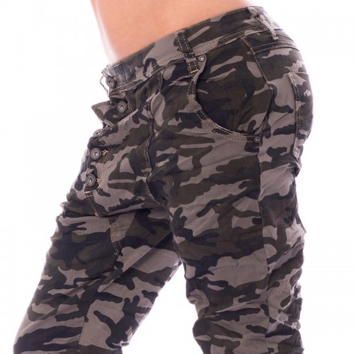 Dámská móda a doplňky - Dámské krčené kalhoty Army Baggy jeans