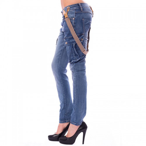 Dámská móda a doplňky - Dámské jeans kapsáče s kšandami
