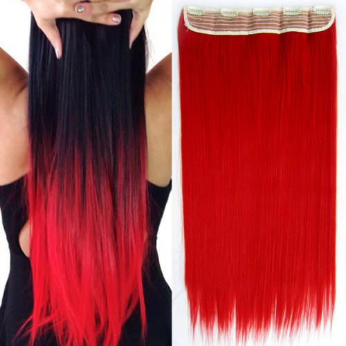 Prodlužování vlasů a účesy - Clip in vlasy - 60 cm dlouhý pás vlasů - odstín RED