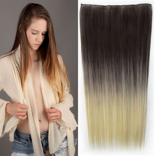 Prodlužování vlasů a účesy - Clip in vlasy - 60 cm dlouhý pás vlasů - ombre styl - odstín 4 T 613