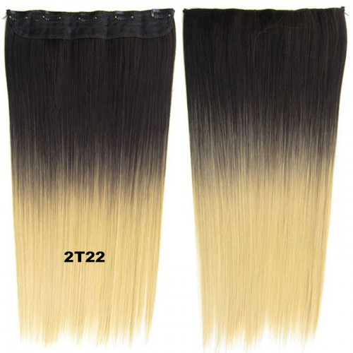 Prodlužování vlasů a účesy - Clip in vlasy - 60 cm dlouhý pás vlasů - ombre styl - odstín 2 T 22