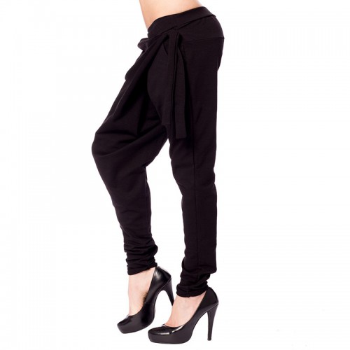 Dámská móda a doplňky - Harémové kalhoty s překladem - černé
