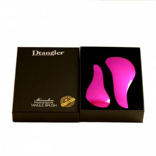 Prodlužování vlasů a účesy - Set kartáčů Dtangler Miraculous Pink - dárkové balení