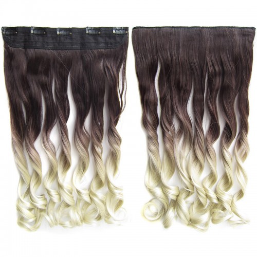 Prodlužování vlasů a účesy - Clip in pás - lokny - ombre - odstín 4 T Khaki