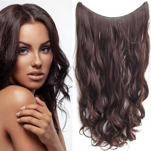 Prodlužování vlasů a účesy - Flip in vlasy - vlnitý pás vlasů 55 cm - odstín 4