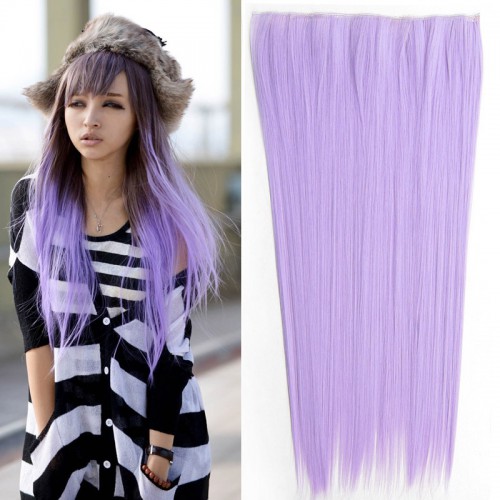 Prodlužování vlasů a účesy - Clip in vlasy - 60 cm dlouhý pás vlasů - odstín Light Purple