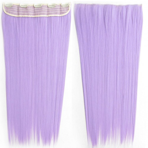 Prodlužování vlasů a účesy - Clip in vlasy - 60 cm dlouhý pás vlasů - odstín Light Purple