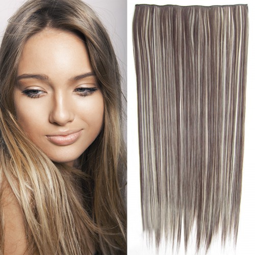 Prodlužování vlasů a účesy - Clip in vlasy - 60 cm dlouhý pás vlasů - odstín F613/4