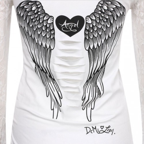 Dámská móda a doplňky - Dámský bílý top Angel