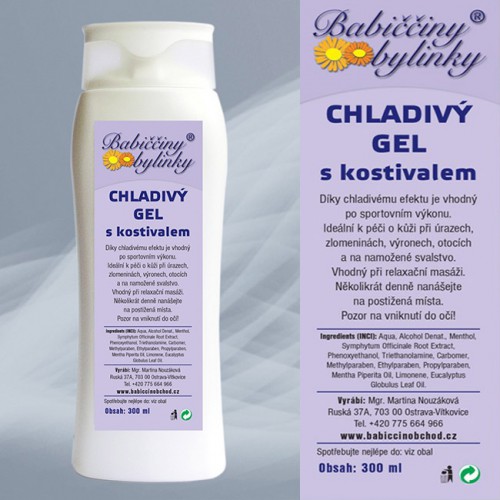 Krása - Masážní, chladivý gel s kostivalem - 300 ml