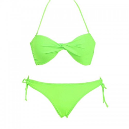 Dámská móda a doplňky - Zářivě zelené dvoudílné plavky