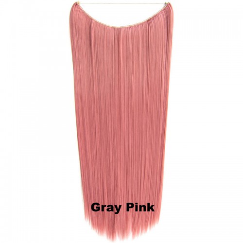 Prodlužování vlasů a účesy - Flip in vlasy - 60 cm dlouhý pás vlasů - odstín Gray Pink
