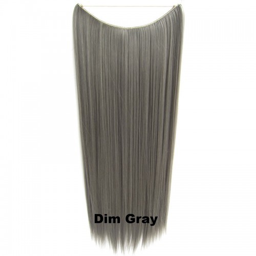 Prodlužování vlasů a účesy - Flip in vlasy - 60 cm dlouhý pás vlasů - odstín Dim Gray