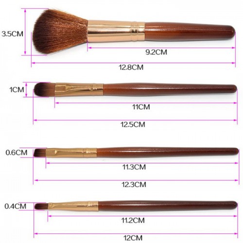 Krása - Sada kosmetických štětců - 4 ks