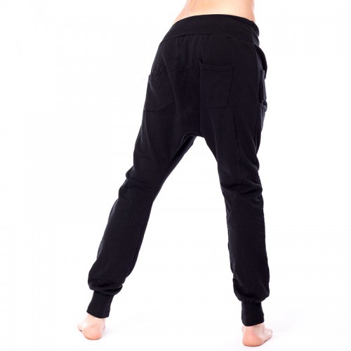 Dámská móda a doplňky - Černé haremky se šikmým zipem