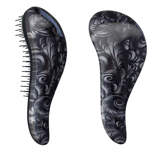 Prodlužování vlasů a účesy - Dtangler rozčesávací kartáč na vlasy - Black Flower
