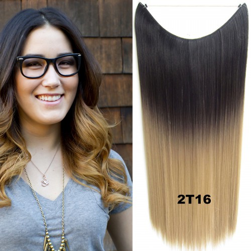 Prodlužování vlasů a účesy - Flip in vlasy - 55 cm dlouhý pás vlasů - odstín 2 T 16