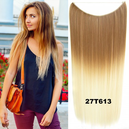 Prodlužování vlasů a účesy - Flip in vlasy - 55 cm dlouhý pás vlasů - odstín 27 T 613