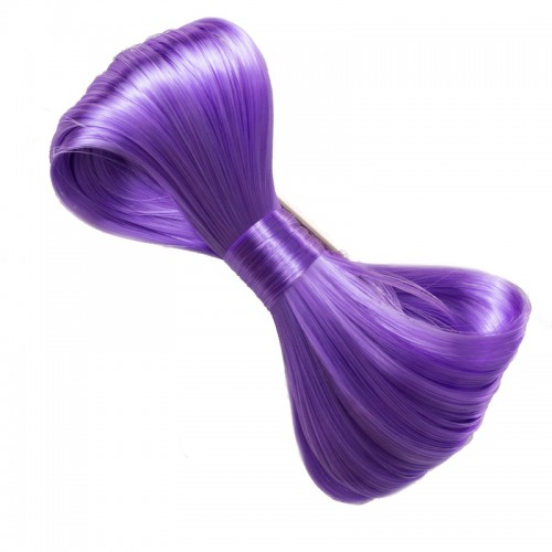 Prodlužování vlasů a účesy - Spona s vlasovou mašlí Reflex-fialová